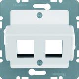 BERKER Płytka centralna do gniazda modularnego AMP biały mat/aksamit 14631909 HAGER