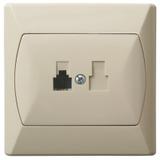 AKCENT Gniazdo telefoniczne pojedyncze - kolor beżowy