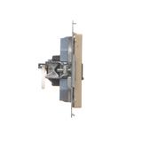 Simon 55 Gniazdo komputerowe pojedyncze RJ45 kategoria 6 z przesłoną przeciwkurzową Szampański mat