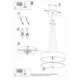 Sollux Żyrandol SKALA 70 czarny SL.0802