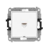ICON Mechanizm gniazda komputerowego pojedynczego 1xRJ45, kat. 5e, 8-stykowy, bez pola opisowego bia