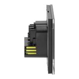 Gniazdo pojedyncze 2P+Z, USB-A + USB-C, PD, max. 20W, czarny OR-AE-13308/B ORNO