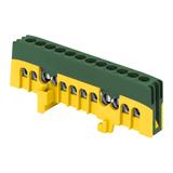 Listwa zaciskowa izolowana PRO PE, 12 przewodów, zielony