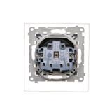 Simon 54 Gniazdo IP44 Z USZCZELKĄ 16A z. śrub. klapka transp. czarny *Uszczelka do ramek S54 PREMIUM