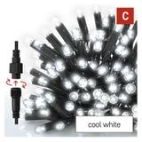 Oświetlenie łączone Premium - sople 50 LED 3m zimna biel czarny przewód IP44 EMOS