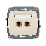 TREND Mechanizm gniazda głośnikowego pojedynczego (typu banan - czerwony i czarny, pozłacany, 4 mm2,