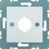 BERKER B.Kwadrat Płytka czołowa fi 18,8mm gniazda wyrównania potencjału pojedyncza aluminium lakierowana 14311404 HAGER
