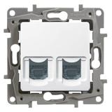 Niloe/Niloe Selection -Gniazdo 2Xrj45 Kat. 6 Stp Białe 664776 LEGRAND