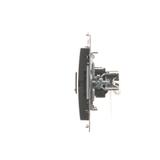 Simon 54 Gniazdo komputerowe pojedyncze RJ45 kategoria 6 z przesłoną przeciwkurzową antracyt D61.01/48 KONTAKT