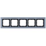 SONATA Ramka pięciokrotna - kolor nieb. szkło szron