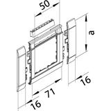 tehalit.WA Maskownica 80mm 1-krotna 50x50mm pole opisowe PC-ABS bezhalog biały