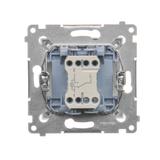 Simon 54 Łącznik schodowy z podświetleniem LED bez piktogramu 10A 250V szybkozłączka biały DW6L.01/X/11 KONTAKT