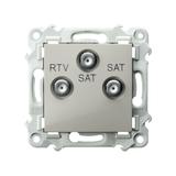 SZAFIR Gniazdo antenowe RTV-SAT z dwoma wyjściami SAT kolor kaszmirowy beż GPA-Z2S/m/83 OSPEL