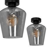 Milagro plafon Santiago Smoked E27 czarny MLP6603