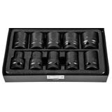 Nasadki udarowe 1/2", 10-24 mm, zestaw 10 szt.