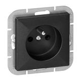 Gniazdo pojedyncze podtynkowe 2P+Z Pearl, 16A, 250V, PT-16P, czarny OR-OE-7705/B ORNO