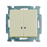 BASIC55 Wyłącznik z klawiszem świecznikowy Z lampką neonową kremowy