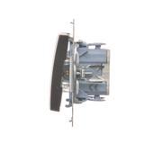 Simon 54 Łącznik schodowy z podświetleniem LED bez piktogramu 10A 250V szybkozłączka brąz mat DW6L.01/X/46 KONTAKT