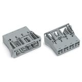 WINSTA gniazdo 4-torowe SnapIn szare