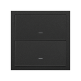 Simon 100 Panel 1-krotny: 2 klawisze czarny mat