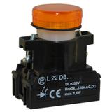 Lampka L22D 24V-230V żółta