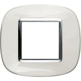 AXOLUTE - RAMKA OWALNA 2 MODUŁY LIQUID WHITE, Bticino