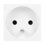 NOEN FR gniazdo modułowe 45x45mm 1x2P+Z typ E french 16A 250V białe OR-GM-9010/W/FR ORNO