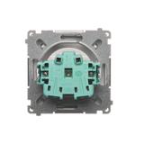 Simon Basic Gniazdo wtyczkowe z uziemieniem z przesłonami torów prądowych 16A 250V zaciski śrubowe stal inox BMGZ1Z.01/21 BMGZ1z.01/21 KONTAKT