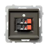 SONATA Gniazdo głośnikowe podwójne - kolor czekoladowy metalik