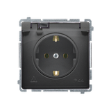 Simon BASIC WMBW-53111x-Y011 Gniazdo wtyczkowe Schuko do wersji IP44 z przesłonami (moduł) 16A, 250V BMGSZ1BZ.01/49A KONTAKT