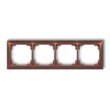 DECO Ramka uniwersalna poczwórna z tworzywa DECO Soft brązowy metalik