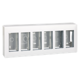 Simon Connect Obudowa natynkowa S500 6-modułowa 12x K45 kompletna aluminium