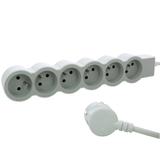 PRZEDŁUŻACZ STANDARD 6X2P+Z, Z PRZEWODEM 1.5 METRA 3X1.0 MM2 - BIAŁY/JASNOSZARY, Legrand