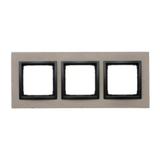 Simon 54 NATURE WMDZ-0130xS-098 Ramka 3-krotna Nature-Beton, CZARNY CHARAKTER, IP20/IP44. (IP44-nale DRN3/98 KONTAKT