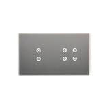 Simon 54 Touch Panel dotykowy S54 Touch 2 moduły 2 pola dotykowe pionowe + 4 pola dotykowe srebrna mgła DSTR234/71 KONTAKT