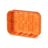 M6x60FP Puszka podtynkowa 171 x 229 x 52 mm, z pokrywą, Multiwall - kolor pomarańczowy
