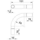 SB16 W ALU, Kolanko rurowe alu