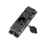 Rozgałęźnik bryzgoszczelny i odporny na uderzenia IP44 3 gniazda 16A 230V AC gumowy uniep OR-AE-1316