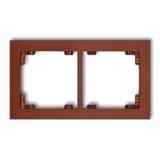 DECO Ramka uniwersalna podwójna z tworzywa brązowy metalik