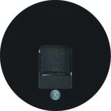 BERKER R.1/R.3 Płytka czołowa zasuwa chroniące przed kurzem pole opisowe czarna 11702045 HAGER