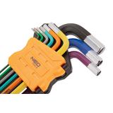 Klucze sześciokątne 1.5-10 mm, zestaw 9 szt.