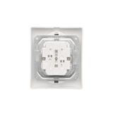 Simon 54 Gniazdo podwójne Schuko p/t z przesłonami wersja skandynawska 16A z. śrub. biały