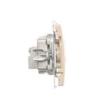 Simon Basic Gniazdo antenowe R-TV-SAT przelotowe 1x wejście: 5 MHz–24 GHz beż