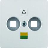 BERKER B.Kwadrat/B.7 Płytka czołowa gniazda wyrównania potencjału podwójnego aluminium 14031404 HAGE