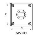 KASETA KOMPLETNA 1-OTWOROWA BEZ WYPOSAŻENIA SP22K1/00