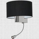 Milagro kinkiet Casino E27 + LED 1W 4000K czarny/chrom ML6378