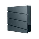 Skrzynka na listy BORNEO z galwanizowanej stali z gazetnikiem antracyt MB-1/A ORNO