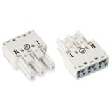 WINSTA gniazdo 3-torowe białe