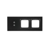 Simon 54 Touch Panel dotykowy S54 Touch 3 moduły 2 pola dotykowe pionowe + 2 otwory na osprzęty S54 zastygła lawa DSTR3300/73 KONTAKT