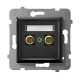 ARIA Gniazdo głośnikowe pojedyncze - kolor czarny metalik GGN-1U/m/33